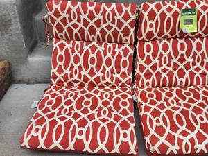 lot 49A image: (2) Patio  Deck Chair Cushions