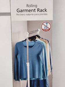 lot 98A image: (2) Rolling Garment Racks