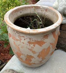 lot 313 image: Delightful Distressed Planter Pot