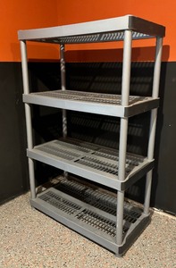 lot 317 image: Plastic Grey Storage Shelf