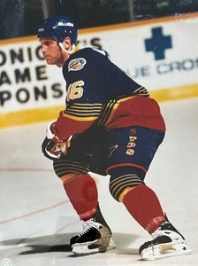 lot 376 image: #16 Brett Hull Saint Louis Blues Print and Collectable Card Plaque