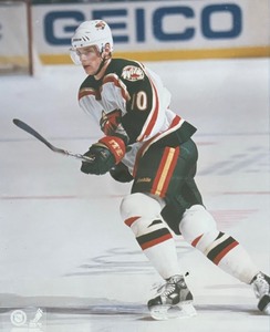 lot 380 image: #10 Marian Gaborik Minnesota Wild Hockey All Star 2003 Print with Collectable Card Plaque
