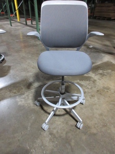 lot 315 image: STEELCASE COBI ADJUSTABLE HEIGHT STOOL WITH ARMS