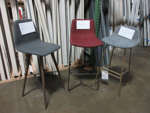 lot 348 image: ASSORTED FABRIC BAR STOOLS