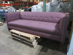 lot 361 image: STEELCASE PLUM COLOR SOFA