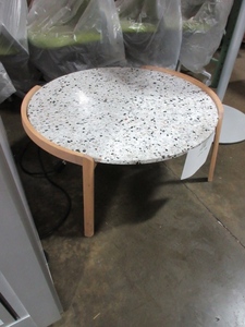 lot 374 image: STONE TOP COFFEE TABLE