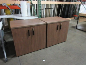 lot 406 image: STEELCASE STORAGE CABINETS
