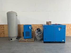 U.S AIR COMPRESSOR Model US40DI with PNEUTECH RDA-225-NC-116 Non-Cycling Dryer, 200 PSI MAXP Tank, AZ30 30 Gallon ACCU-ZORB, Electrical Safety Switch