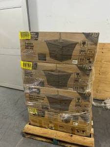 BLUE RHINO Lot of 4- 32-in W 50000-BTU Steel Propane Gas Fire Pit Tables