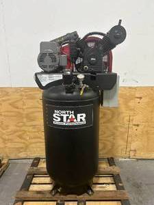 NorthStar Electric Air Compressor, 7.5 HP, 230 Volt, 1 Phase, 80-Gallon Vertical, 24.4 CFM  90 PSI