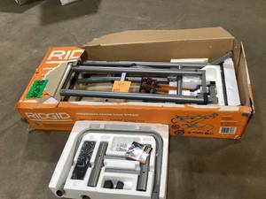RIDGID Foldable Mobile Miter Saw Stand with Mounting Braces Customer Returns See Pictures