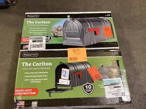 Lot of Postal PRO Carlton Post Mount Mailbox Pewter  Customer Returns See Pictures