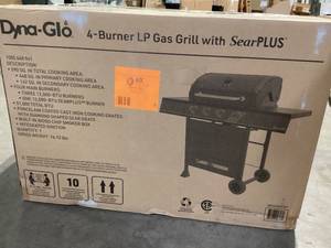 Dyna-Glo 4-Burner Propane Gas Grill in Matte Black with TriVantage Multifunctional Cooking System Missing Parts Customer Returns See Pictures