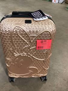 Ful Disney Textured Minnie Mouse 25 in. Taupe Hard Sided Rolling Luggage  Customer Returns See Pictures