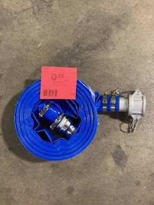 VEVOR Backwash Hose 50 ft. x 2 in. PVC Flat Discharge Hose with Aluminum Camlock C and E Fittings Clamps for Pump Sand Filter Customer Returns See Pictures