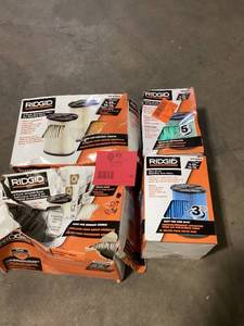 Lot of Assorted Ridigd Shop Vacuum Filters Various Models Sizes and Conditions  Customer Returns See Pictures