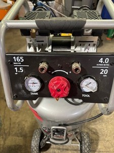 Husky 20 Gal. 165 PSI Vertical Electric Quiet Air Compressor Customer Return see pictures