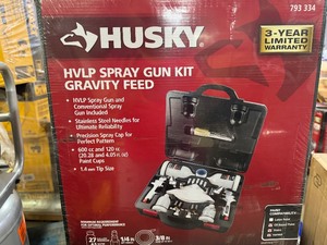 Husky HVLP and Standard Gravity Feed Spray Gun Kit Not used