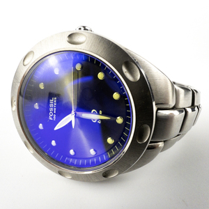 Mens Fossil Blue 100 Meters stainless steel Quartz Analog watch. New Battery Installed.