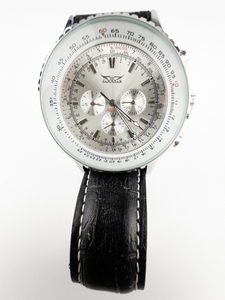Mens Jaragar  Pilot Chronograph stainless steel AutomaticMechanical Watch. Working.