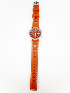 Mens Seiko Red Dial & Rubber Band stainless steel Automatic Watch. Working. Model # 540870