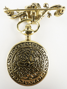 Avon HS Recognition 2000-2001 yellow plated base metal Hanging Pin Watch. New Battery Installed.