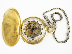 Caravelle Bulova CO gold tone base metal Mechanical Pocket Watch. 17 Jewels. Winds.
