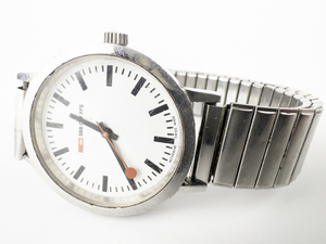 Mens Mondaine  SBB FFS Swiss Railway stainless steel Quartz Analog watch. New Battery Installed