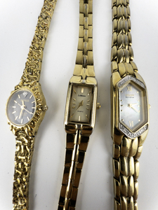 Ladys Group of 4 Eco-Drive & Quartz Analog Watches. Not Working