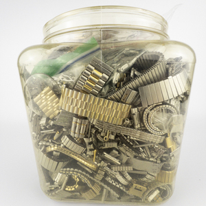 Massive Container of Watch Bands &amp Parts (Guess how many). 18lbs