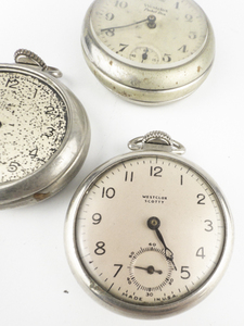 Mens Group of 3  Westclox Mechanical Pocket Watches. Working & Not Working