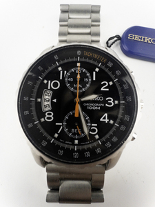 Mens Seiko #2NN079P2 Chrono stainless steel Quartz Analog watch. New Battery Installed.