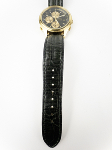 Mens Seiko #7T32-7C60 Green Alarm Date Chronograph gold tone stainless steel and base metal Quartz Analog watch. New Battery Installed.