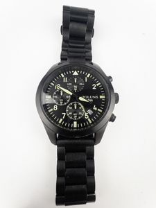 Mens HOLUNS  1899 Military Style stainless steel Quartz Analog watch. New Battery Installed.