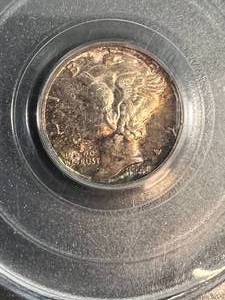 lot 04 image: 1945-D US MERCURY DIME PCGS MS64FB