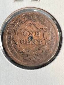 lot 08 image: 1841 US BRAIDED HAIR LARGE CENT