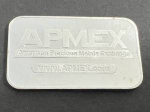 lot 21 image: 1 TROY OZ .999 FINE SILVER APMEX BAR