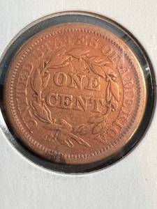 lot 43 image: 1844 US BRAIDED HAIR LARGE CENT