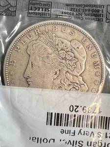 lot 56 image: 1921-S US MORGAN SILVER DOLLAR VF
