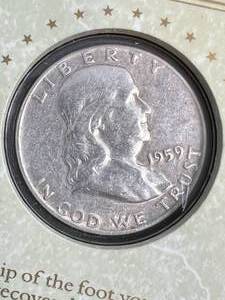 lot 71 image: 1959-D US FRANKLIN HALF DOLLAR IN CASE
