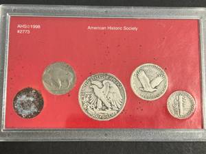 lot 75 image: AMERICANA SERIES 5 COIN SET