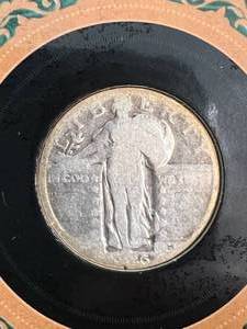 lot 78 image: ROARING TWENTIES SILVER STANDING LIBERTY QUARTER