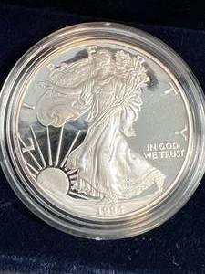 lot 80 image: 1994 PROOF AMERICAN SILVER EAGLE IN ORIGINAL MINT PACKAGING