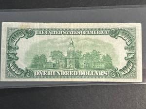 lot 93 image: 1934 US GREEN SEAL $100 FEDERAL RESERVE NOTE