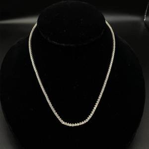 NEW Impressive 10 Carat Diamond Chain Necklace in 14k White Gold