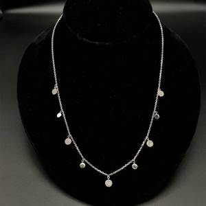 NEW 0.75 Carat Diamond Mini Dangle Charm Station Necklace