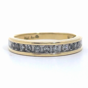 0.33 Carat Diamond Channel Band Ring in 14k Yellow Gold