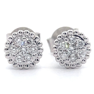 Brand New 14 Carat Diamond Cluster Stud Earrings VIDEO