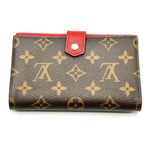 Louis Vuitton Monogram Red Pallas Compact Wallet - Authentic $590 Retail