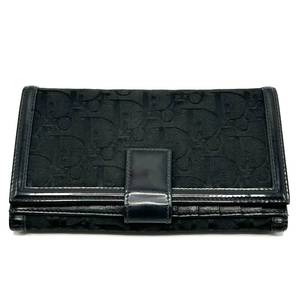 Christian Dior Black Trotter Canvas x Leather Long Wallet - Authentic $500 Retail